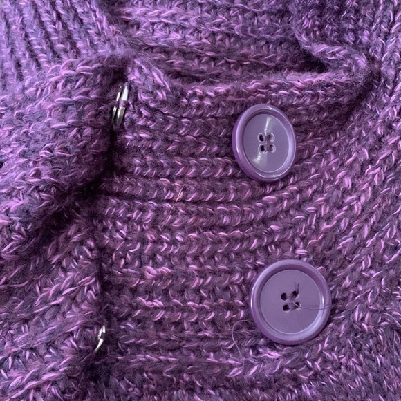 No Boundaries Soft short sleeve wrap front plum top - Picture 3 of 3